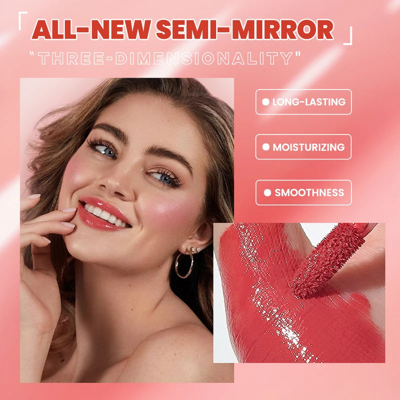 Long Lasting Lip Gloss with Hydrating Jelly Texture - 8 Colors for a Glossy, Translucent Finish