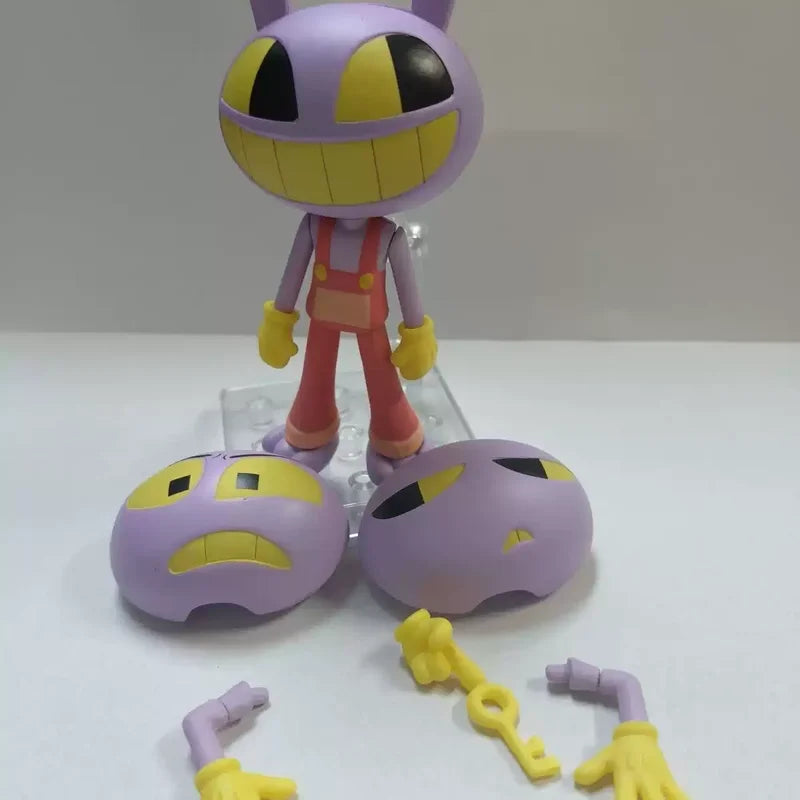 Chibi Pomni Digital Circus Collectible Figure with Interchangeable Face - Desktop Ornament