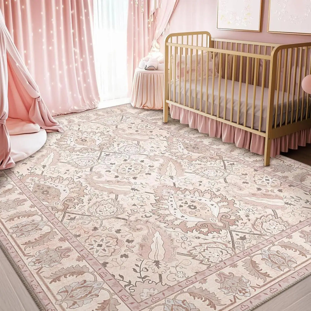 Retro Persian Style Flower Carpet for Living Room Bedroom Home Decor