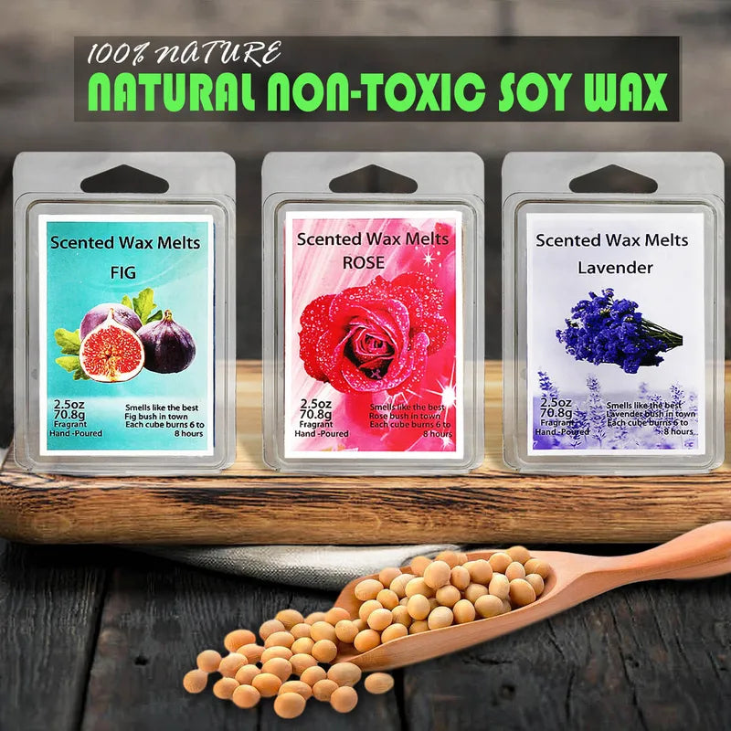Aromatherapy Candle Set with Assorted Wax Blocks - Holiday & Wedding Gift Box