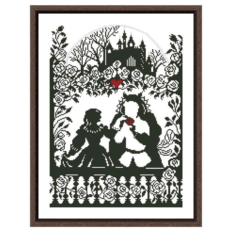 Cross Stitch Kit with Multiple Patterns and Sizes - Embroidery Canvas & Needlework Supplies