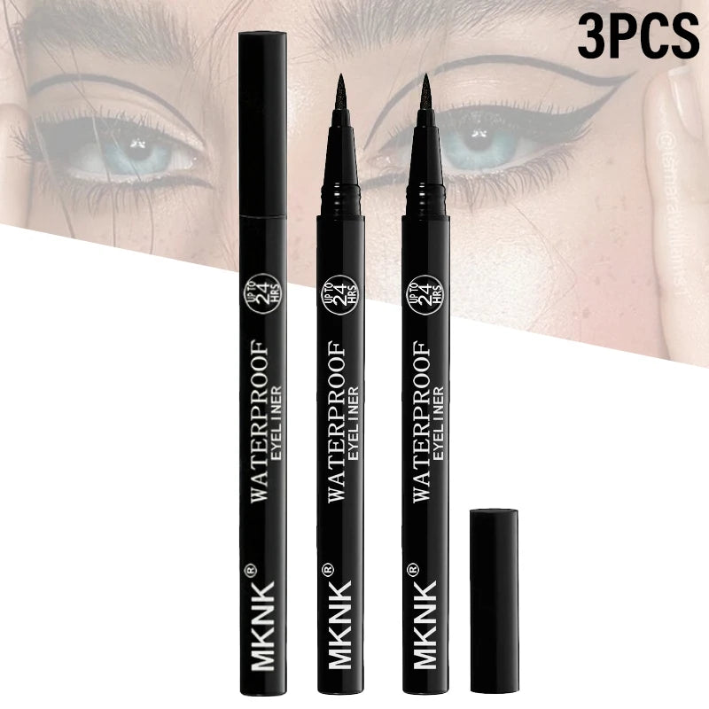 Waterproof Liquid Eyeliner Pen - Ultra-Fine Tip, Quick Dry