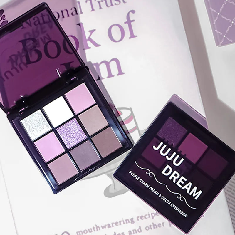 Purple & Violet Eyeshadow Palette with Matte and Shimmer Shades, Smoky and Pearlescent Finishes