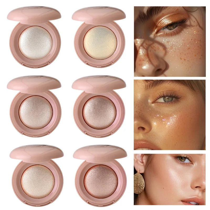 Glitter Highlight & Contour Palette - Natural Brightening 3D Face Makeup