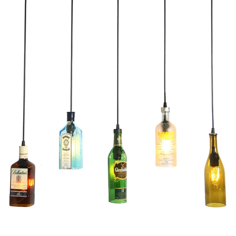 Industrial Loft Pendant Lights for Restaurants & Bars - Glass Hanging Lamps