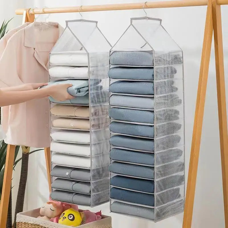 Hanging Wardrobe Storage Bag for Clothes Shoes Socks T-Shirts Underwear Organizer