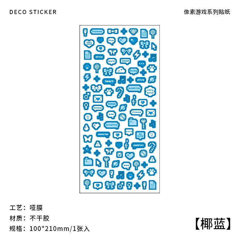 Funny Pixel Heart Stickers for DIY Photo Cards Scrapbooking Carft and Decor