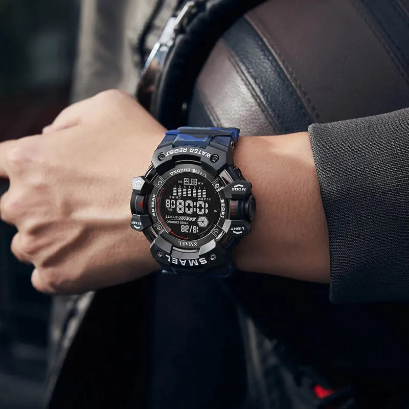 Digital Wristwatch for Men Waterproof Sport Watch with Stopwatch & Alarm