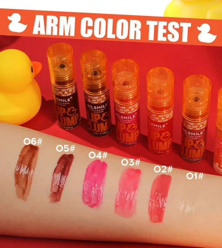 Moisturizing Lip Gloss Set with Long-Lasting Plump & Pearl Finish - Water-Based Lip Oil
