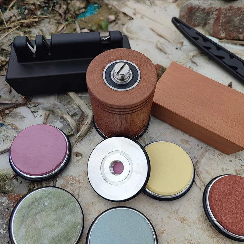 Knife Sharpener Kit for Straight Edge & Roller Blades with Diamond Abrasives