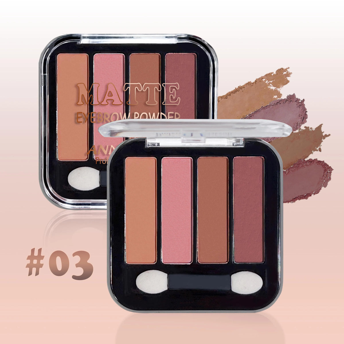 4-Color Eyeshadow Palette Long-Lasting Natural Earth Tones Makeup