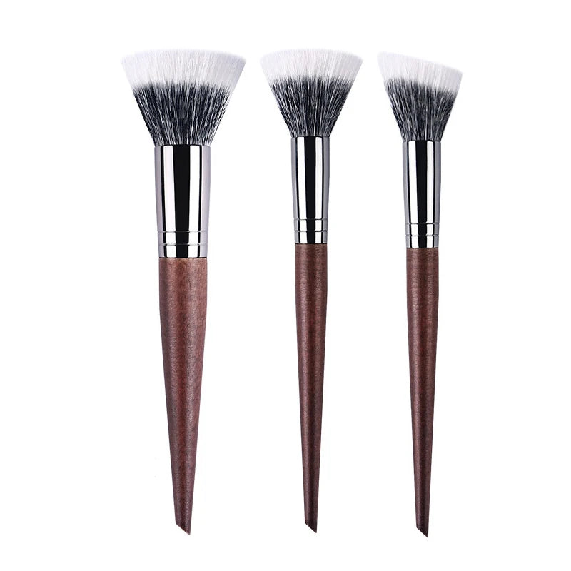 Multi-Functional Makeup Brushes Set for Face & Contouring - Natural Goat Hair, Soft & Professional