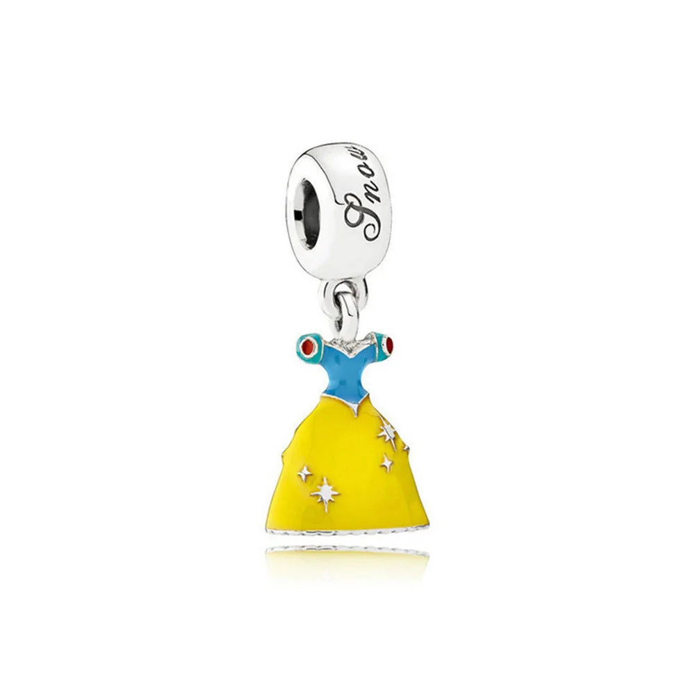 Sterling Silver Princess Pendant Beads for Jewelry Making - Multiple Colors