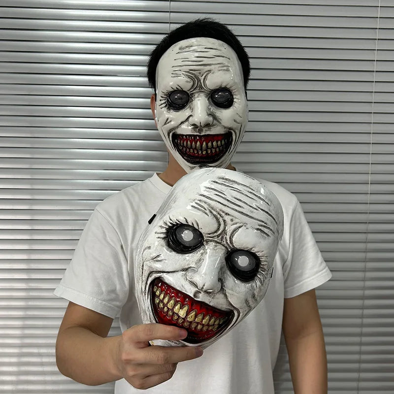 Plastic Demon Mask Halloween Costume Prop Creepy Skull Mask