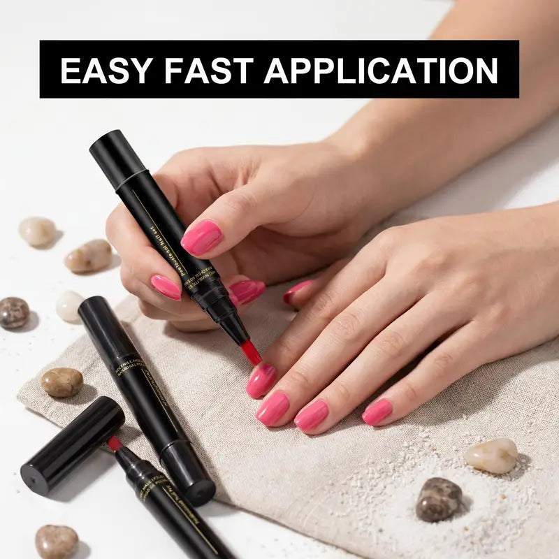 6-Color DIY Nail Art Pen Set - Vibrant, High Pigment, Waterproof, Easy To Use