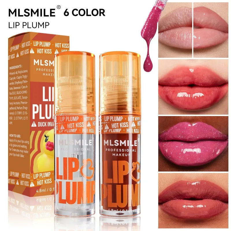 Moisturizing Lip Gloss Set with Long-Lasting Plump & Pearl Finish - Water-Based Lip Oil
