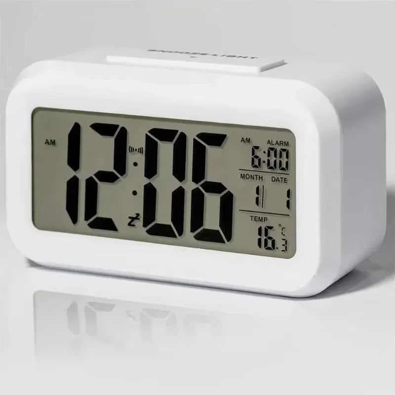 LED Digital Alarm Clock with Calendar Temperature Snooze Desktop Timer