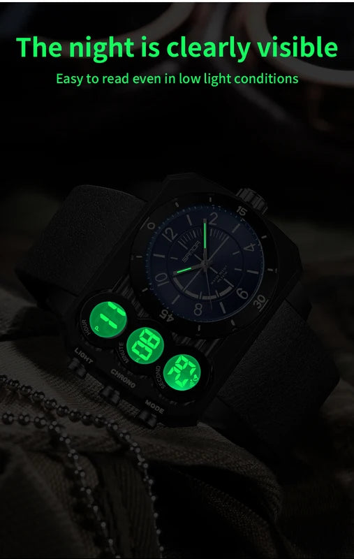 Digital Sports Watch Waterproof Multifunctional Men's Wristwatch - Model 6237