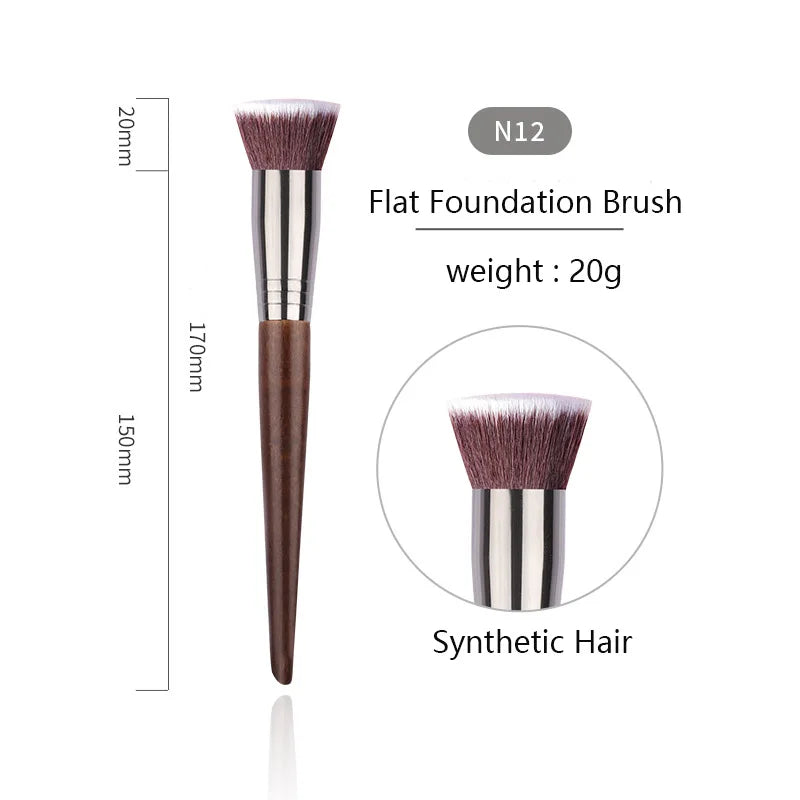 OVW Animal Hair Makeup Brush Set 28 Pieces - Soft Cosmetic Tools for Eyes and Lips