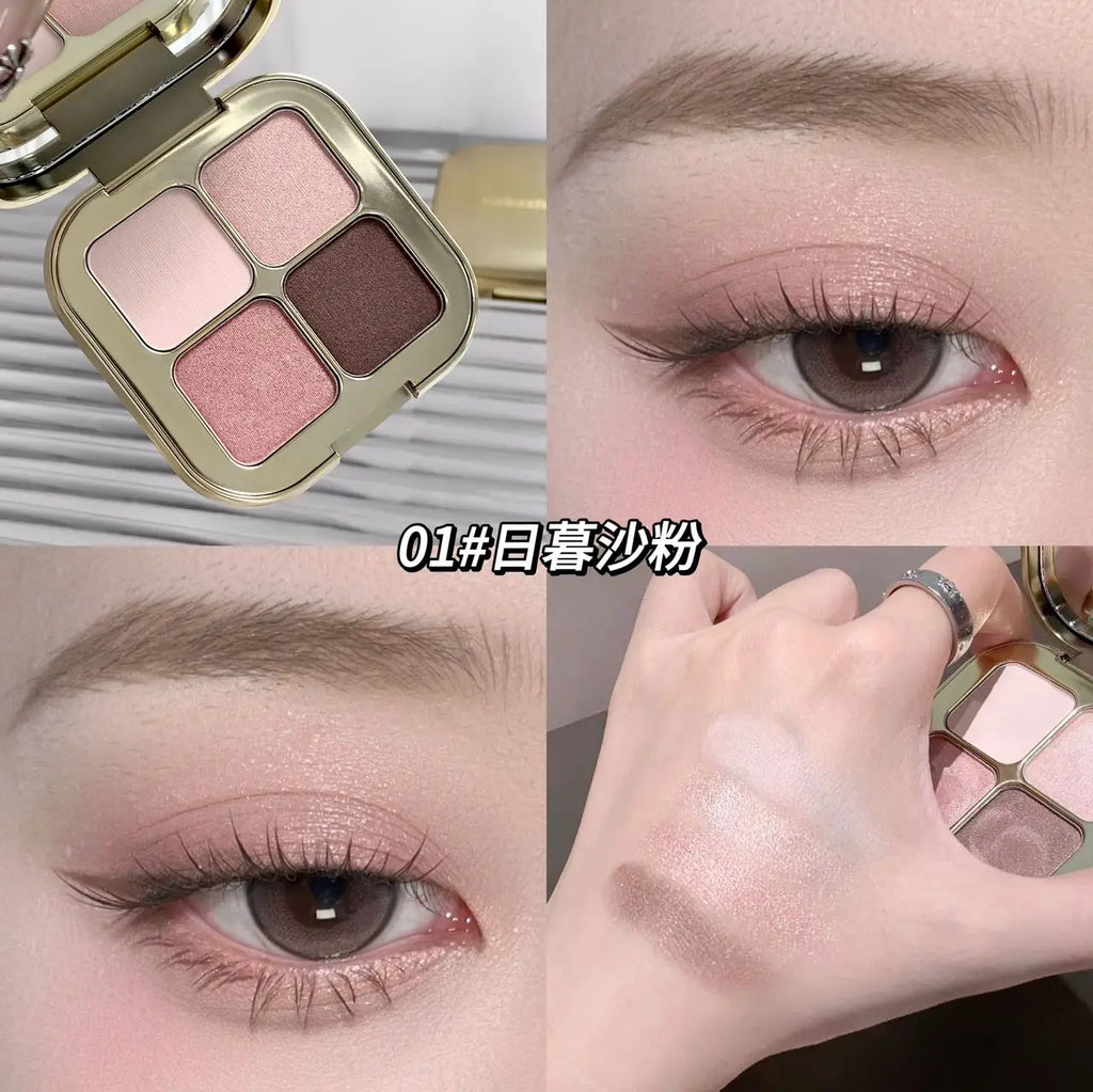 Colorful Matte & Pearl Eye Shadow Palette - Earth Tones & Bright Shades