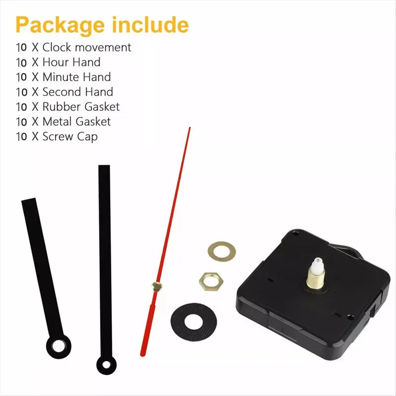 Silent Quartz Clock Movements with Hands Kit - DIY Wall Clock Repair Parts