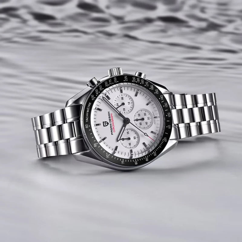 Luxury Men's Quartz Watch with Chronograph and 100M Waterproof - Sports Speed Model