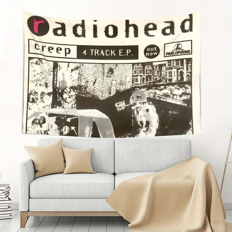 Radiohead Band Tapestry Wall Hanging Music Room Decor - Multiple Sizes