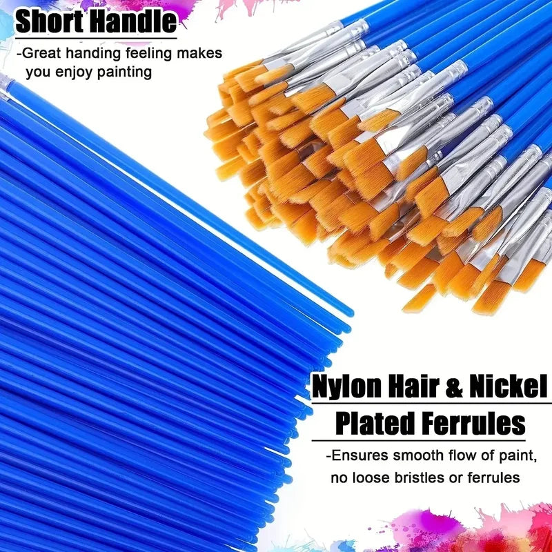 Kids Paint Brush Set for Acrylic Watercolor Oil Painting - 5-200pcs Craft Art Tools