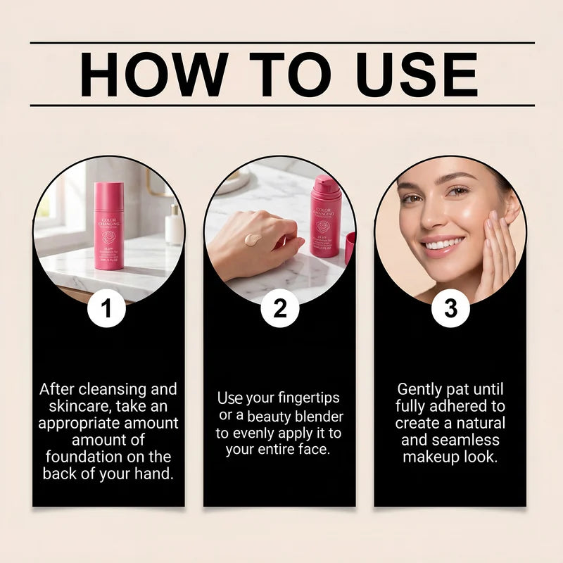 Temperature-Adjusting Foundation - Natural, Lightweight, Hydrating & Seamless Face Makeup