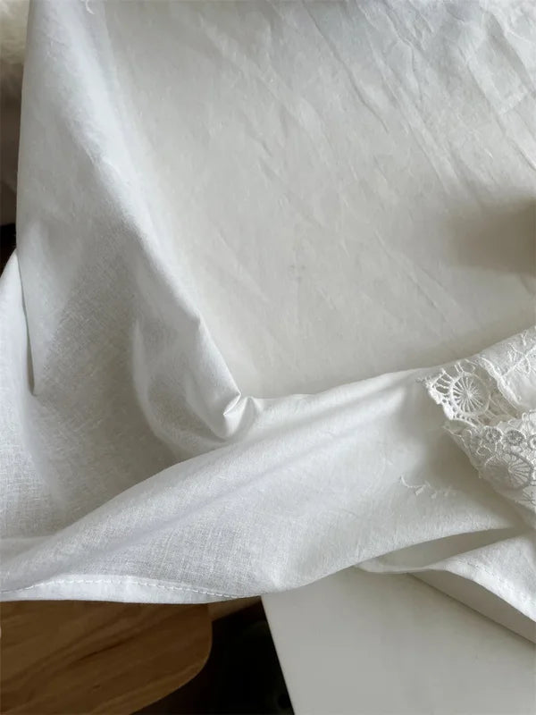 Elegant Cotton Lace Flower Tablecloth for Wedding and Home Decor