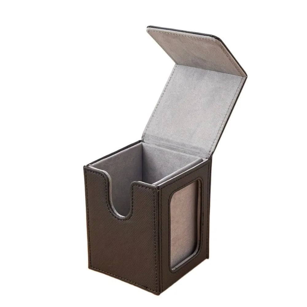 PU Card Storage Box with Magnetic Closure Moisture-Proof Collection Box