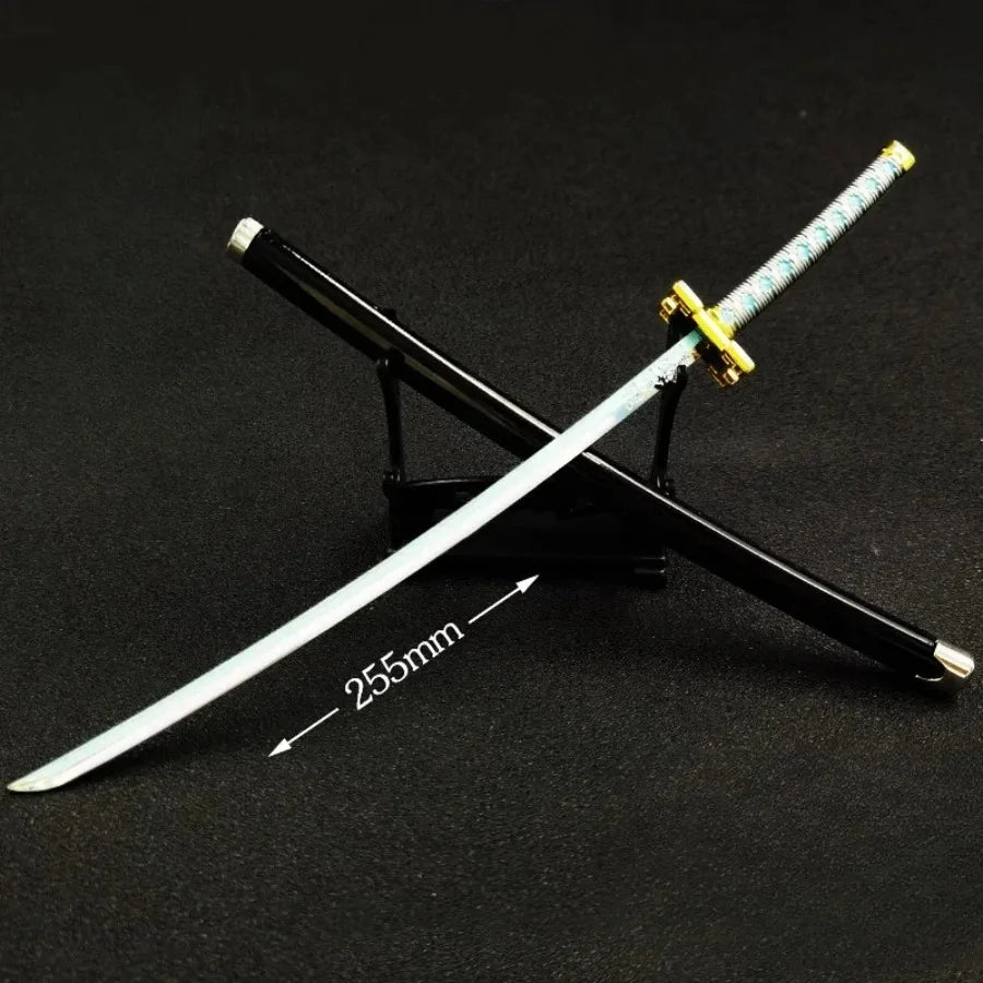 10-Inch Metal Samurai Sword Figure - Collectible Japanese Katana Decor