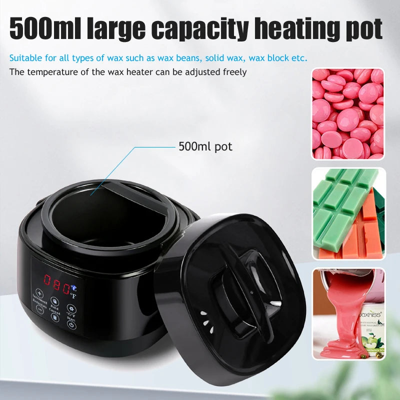 500ml Hair Removal Wax Heater Machine with Temperature Control - Paraffin & Wax Warmer