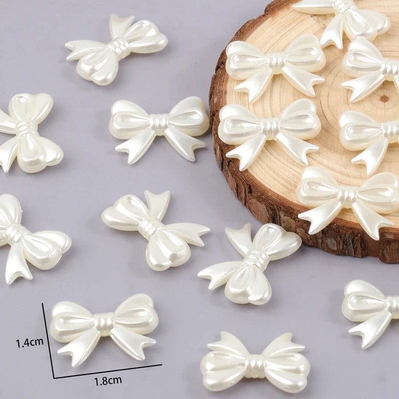 Acrylic Bowknot Beads for Jewelry Making 50 or 100 pcs - DIY Spacer Charms
