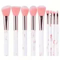 10pcs Makeup Brush Set with Soft Fluffy Face Eye Blush Foundation Powder Blending Tools