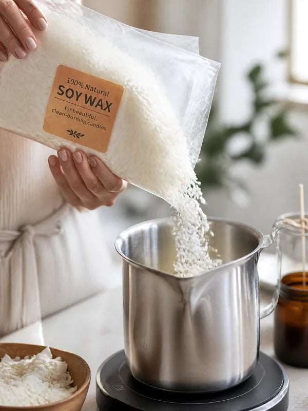 Pure Natural Soy Wax for Candle Making - Eco-Friendly & Long-Lasting Raw Material