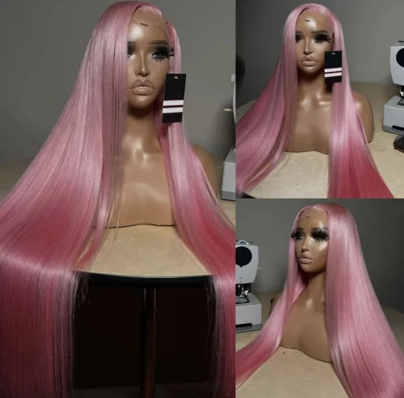 Long Silky Straight Lace Frontal Wig for Black Women - Preplucked with Baby Hair