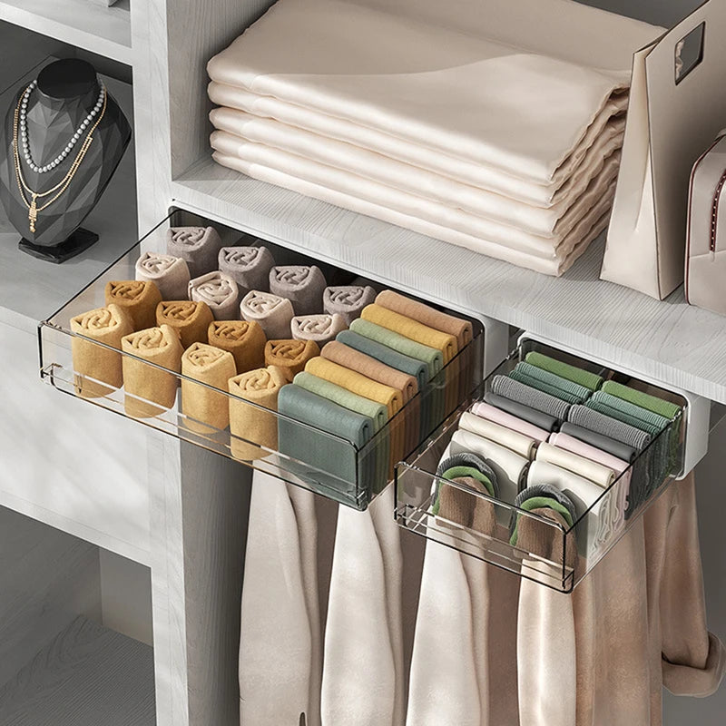 Hidden Drawer Storage Organizer Box for Desk Cabinet Office & Cosmetics