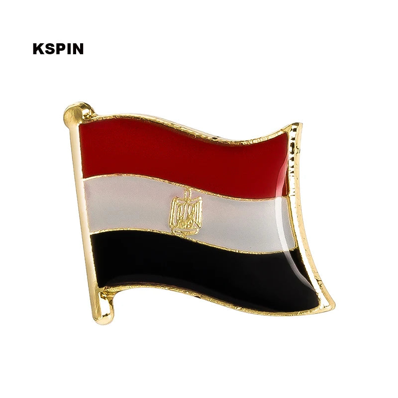 Egypt Flag Badge Brooch Lapel Pin - National Metal Flag Pin