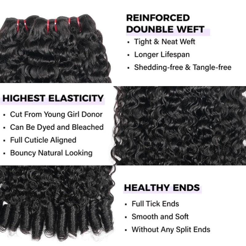 20A Mink Burmese Curly Human Hair Bundles - Deep Wave Virgin Hair Extensions