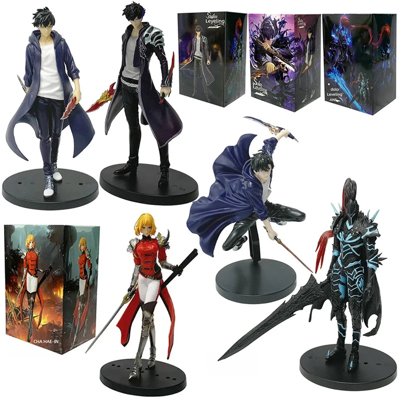 Anime Levelings Action Figure Sung Jinwoo PVC Collectible Toy 21cm - Multiple Colors