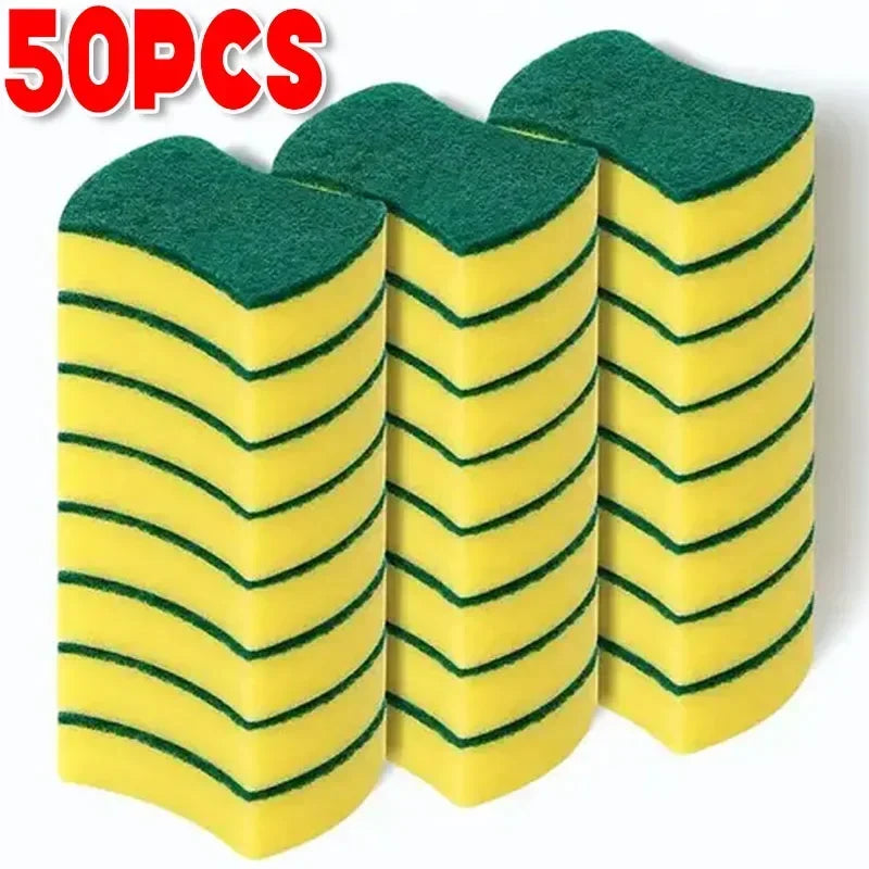 Kitchen Dishwashing Sponge Set - Soft Absorbent Scouring Pad for Household Cleaning