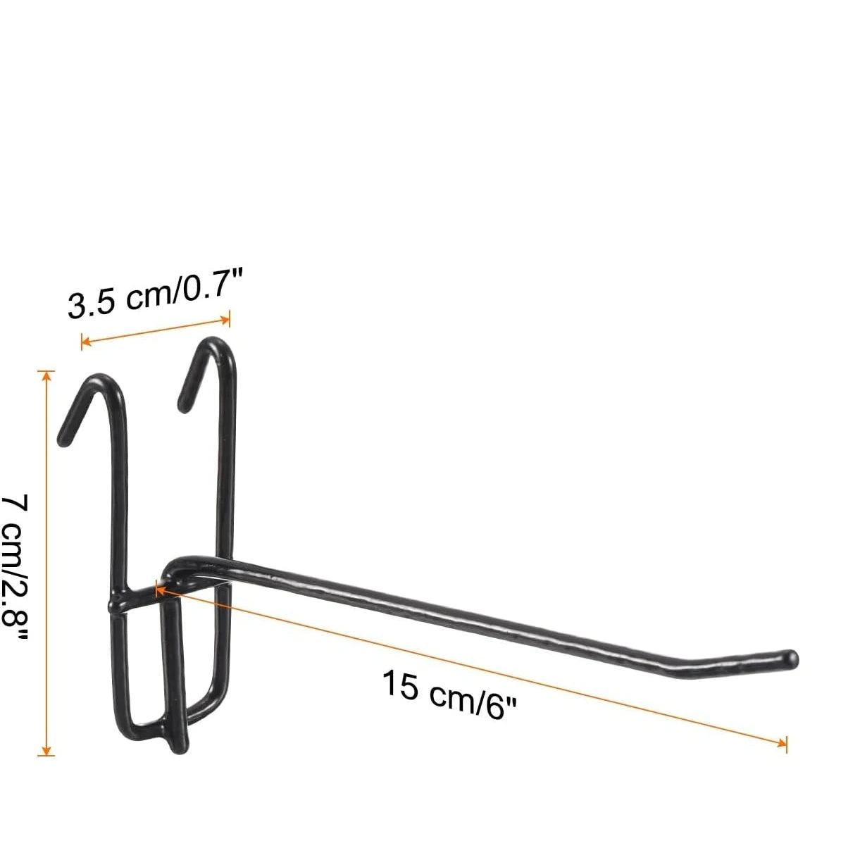 Heavy Duty Mesh Grid Hooks Set - Store Wall Mount Display Hangers for Retail & Garage