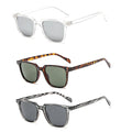Rectangle Unisex Sunglasses with Polygon Vintage Design - Square Sun Glasses for Women and Men
