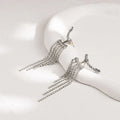 Luxury Rhinestone Drop Earrings with Tassels - Vintage Water Drop Design for Women