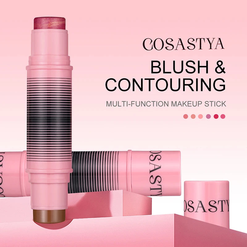Multi-Purpose Blush and Contour Stick Duo for Face Makeup - All Colors