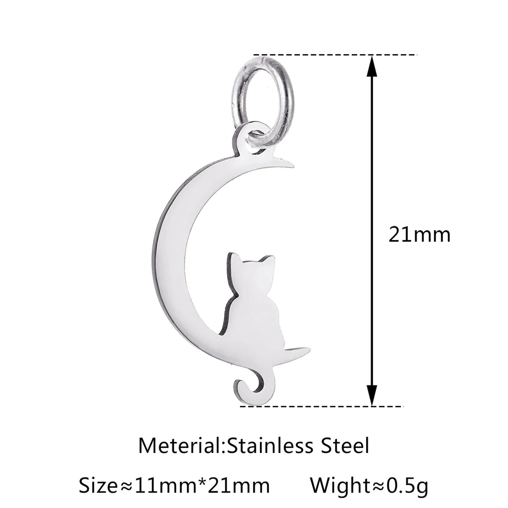 5pcs Stainless Steel Animal Claw Charms for DIY Jewelry Necklace Bracelet Earrings
