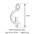 5pcs Stainless Steel Animal Claw Charms for DIY Jewelry Necklace Bracelet Earrings