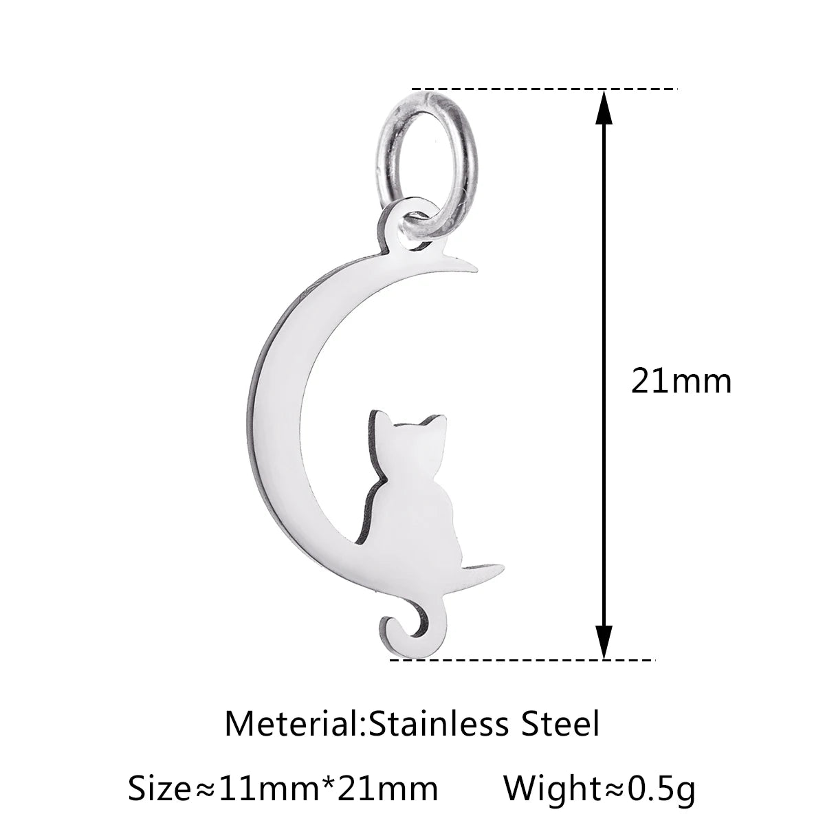 5pcs Stainless Steel Animal Claw Charms for DIY Jewelry Necklace Bracelet Earrings