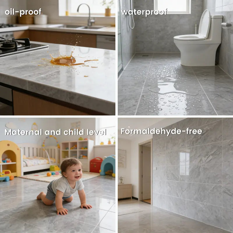 Lightweight Marble Look Tile Set for Kitchen & Bathroom Backsplash - 10-50 pcs